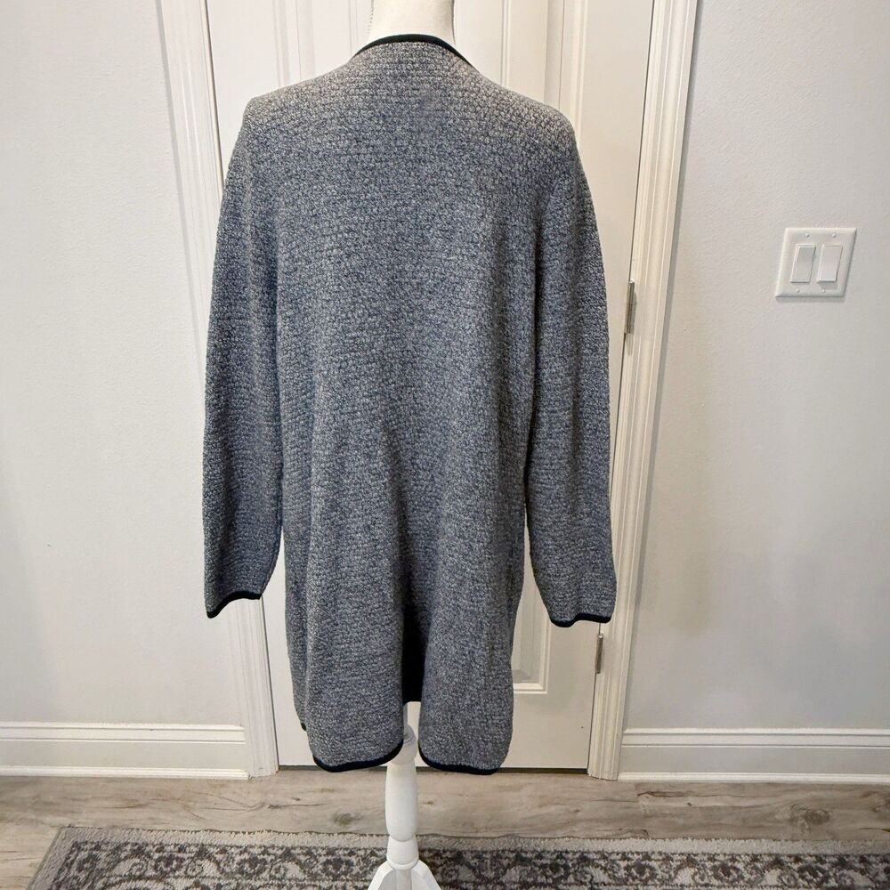 Talbots Plus Soft Cotton Blend Open Front Long Ca… - image 5